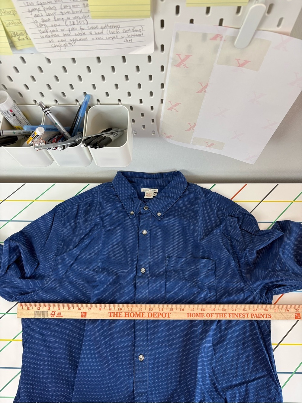 Carbon2Colbalt Classic Men's Blue Button-Down XL 100% Cotton Rugged Casual - Picture 9 of 10